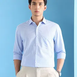 Arrow Velocity Classic Fit Checked Dobby Weave Formal Shirt-image-44