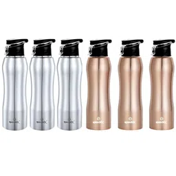 Speedex Silver & Gold 6 Pieces Stainless Steel Water Bottle - 1000 ml Each-image-29