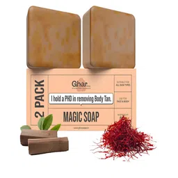 GHAR SOAPS Set Of 2 DeTan And Brightening Soap With Saffron - 100 g Each-18