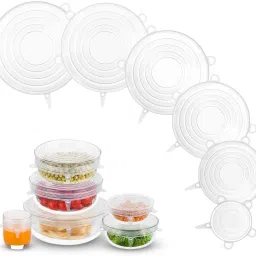 6PCS Silicone Stretch Lids, Four Specifications of Reusable 2.6 inch, 3.7 inch, 4.6 inch, 5.7 inch, 6.5 inch, 7.8 inch Lid Set-27