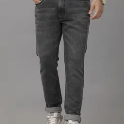 Double Two Men Lean Slim Fit Light Fade Jeans-image-75