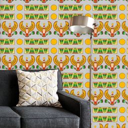 ArtzFolio Printed UV-Resistant Anti-Bacterial Ancient Egypt Falcon PatternPeel & Stick Wallpaper-image-39