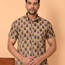 GOODHAND Men Smart Printed Casual Shirt-picture-9