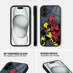 macmerise Cartoon Characters Printed iPhone 16 Plus Bumper Case Mobile Accessories image 4