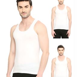 VIP Men Pack of 3 Solid Cotton Innerwear Vests-picture-31