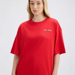 Pepe Jeans Women Printed Pure Cotton T-shirt-picture-41