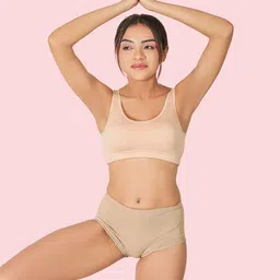 DressBerry Women Full Coverage Bra D-FEATHER-SPORT-1-BGE-10