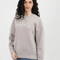 Calvin Klein Jeans Women Typography Embroidered Sweatshirt-image-58
