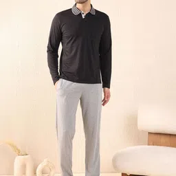 Sweet Dreams Polo Collar T-shirt And Pyjamas-picture-42