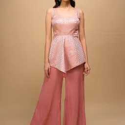 Samyukta Singhania Embroidered Top & Palazzos Co-Ord Set-picture-23