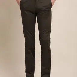 Turtle Men Textured Printed Relaxed Skinny Fit Mid Rise Chinos Trousers-image-46