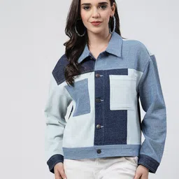 COSMIC TRIO Women Lightweight Denim Jacket-picture-11