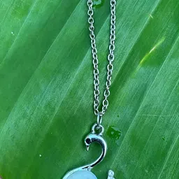 Psight Rhodium-Plated Blue Stone Swan Pendants with Chains-image-53