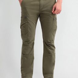 U.S. Polo Assn. Denim Co. Men Classic Straight Fit Cargos Cotton Trousers-image-45