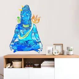Decor Villa Multicolor Blue Shiva Wall Sticker-picture-11
