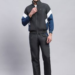 Monte Carlo Mock Collar Full Sleeve Jacket & Trackpants-picture-4