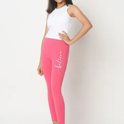 You Got Plan B Girls Printed Ankle-Length Leggings-image-93
