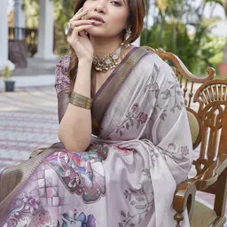 KALINI Ethnic Motifs Silk Blend Saree-picture-17