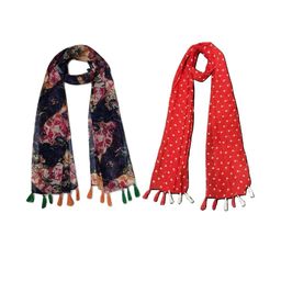 StoleVilla Women Pack Of 6 Floral Chiffon Stoles-image-42