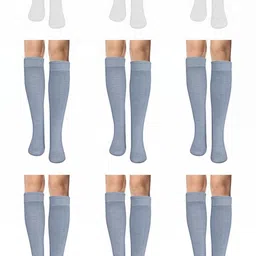 MUKHAKSH Unisex Grey Socks-image-18