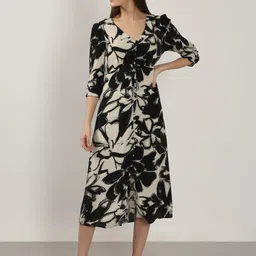 Vero Moda Floral Print Puff Sleeve Fit & Flare Midi Dress-image-58