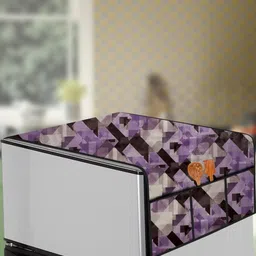 The Furnishing Tree Magenta Printed Refrigerator Cover-image-82