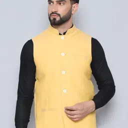 even Woven Design Nehru Jacket-21