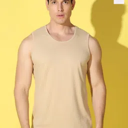 WOOSTRO 2-Pcs Odour-Free Combed Cotton Innerwear Vests VWS26(PLAIN RUST)(98 WHITE)-picture-38
