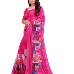 Moda Rapido Set Of 2 Abstract Printed Pure Georgette Saree image 3