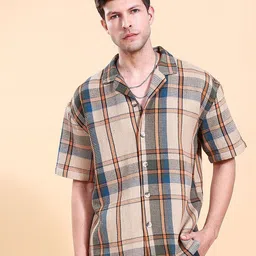 The Indian Garage Co Men Checked Casual Shirt-image-24