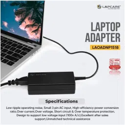 LAPCARE Lap LAOADNP151for Acer 19.5V 3.42A 65 Watt with 5.5 x 1.7 mm Connector 65 W Adapter image 5