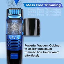 VEGA Men Smart Series Vacuum Beard Trimmer with Mess Free Trimming & 60Min Runtime VHTH-28 image 2
