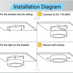 mnlight 9 watt Down Light surface 7-1 multi colour pack of-12 Recessed Ceiling Lamp image 4