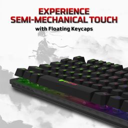 EVOFOX Fireblade LED Backlit Wired USB Standard Gaming Keyboard Compatible with Desktop, Laptop, Mac with gaming mode ,stand support,multimedia_keys,Fireblade image 2