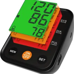 AccuSure AS02 fully automatic upper arm blood pressure monitor 3 Color Display AS02 Bp Monitor-2