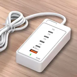 Drumstone Fast Charger with 4 Type-C and USB Port Multi-Device Charges - 15 Years Warranty image 2