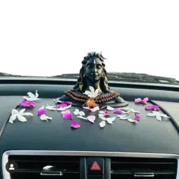 Divine Edge Adiyogi Shiv Ji Statue For Pooja Room & Car Dashboard Decorative Showpiece - 16.709999999999997 cm-image-20