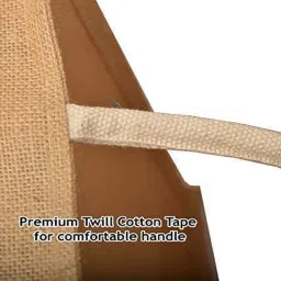 sanchi creation Plain Jute Burlap Large Handbag (Brown) Grocery Bag image 2