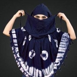 Self Design Pure Cotton Women Blue Scarf-image-85
