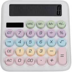 Colorful Mechanical Calculator, 12 Digits Large Display, Desktop Calculator Big Buttons, Candy Color Calculators Large Buttons Financial Calculator-image-85