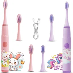 Obvie Electric Rechargeable Toothbrush for Kids, Comes with 3 Brush Heads And 4 Modes Electric Toothbrush-image-75