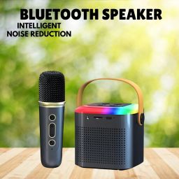 GUGGU Bluetooth Speaker Support SD Card/Aux/USB With Karaoke Mic and RGB Lights J222 10 W Bluetooth Party Speaker-picture-10
