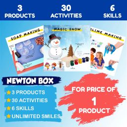little olive Newton Box 3 in 1 Learning Gift Set | DIY Kit - Slime Soap Making Magic Snow image 3