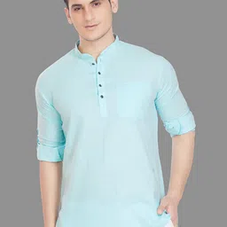 DIVISIVE Men Thread Work Pathani Kurta-image-51