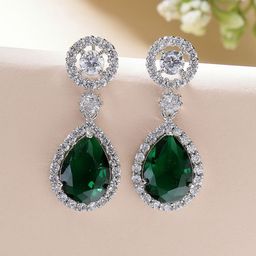 ZENEME Geometric Drop Earrings-image-48