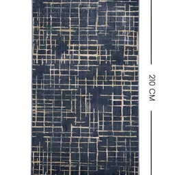 Sapana Carpet-Mats Navy Blue Abstract No Shredding Polyester Carpet image 3