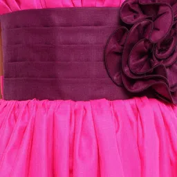 Pink Chick Colourblocked Fit & Flare Dress-image-85