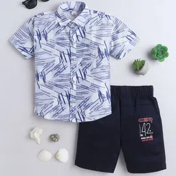 BAESD Boys Printed Short Sleeves Shirt With Shorts-57