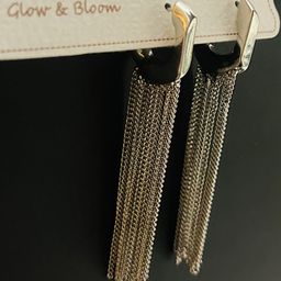 ANAMIKA Women Silver Toned Chain Drop Earrings-picture-7