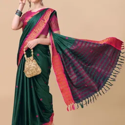 DIVASTRI Woven Design Zari Pure Silk Designer Ilkal Saree-picture-41